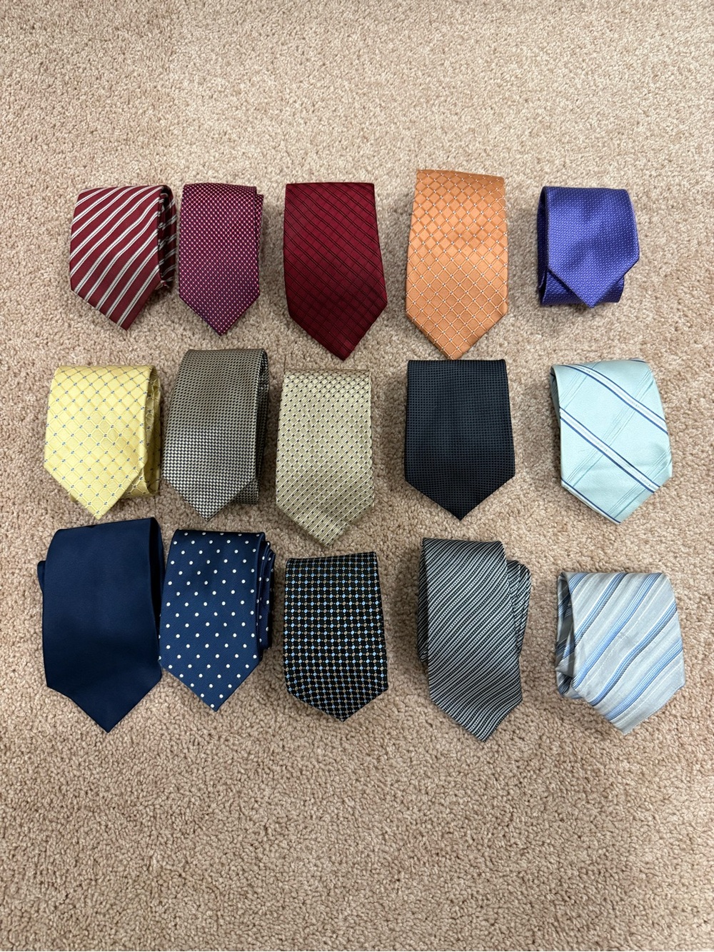 Assorted Men's Neck Tie Collection - Multi-Color Set